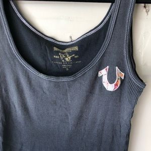 True religion floral logo tank